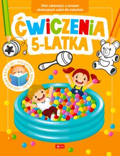 Ćwiczenia 5-latka z naklejkami. Autor:   Praca zbiorowa. Multiszop.pl Okładka książki Ćwiczenia 5-latka z naklejkami