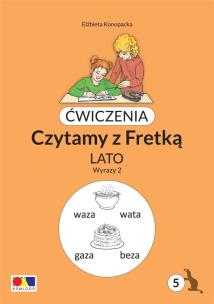 Ćwiczenia. Czytamy z Fretką cz.5 Lato. Wyrazy 2. Autor: Elżbieta Konopacka. Multiszop.pl Okładka książki Ćwiczenia. Czytamy z Fretką cz.5 Lato. Wyrazy 2
