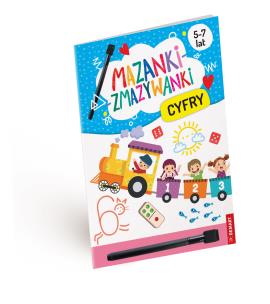 Cyfry. Mazanki-zmazywanki. Autor: Anna Borchard. Multiszop.pl Okładka książki Cyfry. Mazanki-zmazywanki