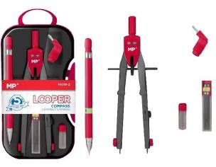 Opakowanie Cyrkiel 5 częściowy czerwony