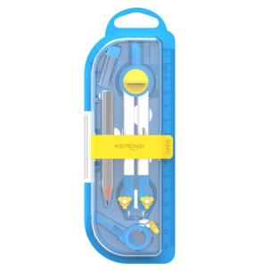 Opakowanie Cyrkiel KEYROAD Circle Master, metalowy, etui z blokadą, zawieszka, mix kolorów