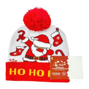 Opakowanie Czapka LED. Ho, ho, ho Mikołaj