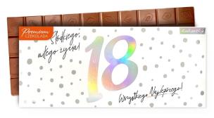 Opakowanie Czekolada premium Urodziny 18