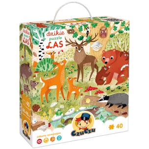 CzuCzu Dzikie puzzle Las 3+. Autor: Opracowanie zbiorowe. Multiszop.pl Okładka książki CzuCzu Dzikie puzzle Las 3+
