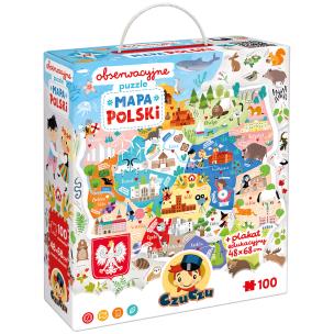 Opakowanie CzuCzu Obserwacyjne puzzle Mapa Polski 5+