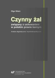 Okładka książki Czynny żal związany z usiłowaniem w polskim...