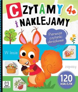 Czytamy i naklejamy. Pierwsze czytanki obrazkowe 4+. Autor: Bator Agnieszka. Multiszop.pl Okładka książki Czytamy i naklejamy. Pierwsze czytanki obrazkowe 4+
