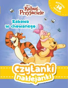 Czytanki naklejanki Zabawa w chowanego Disney Kubuś i Przyjaciele. Autor: Opracowanie zbiorowe. Multiszop.pl Okładka książki Czytanki naklejanki Zabawa w chowanego Disney Kubuś i Przyjaciele