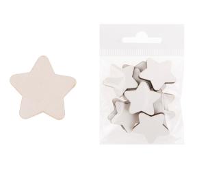 Opakowanie Dekoracja drewniana 12szt Gwiazda duża