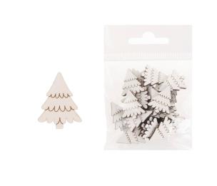Opakowanie Dekoracja drewniana 24szt Drzewko