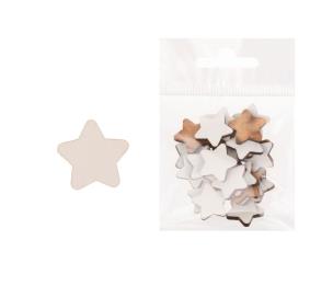 Opakowanie Dekoracja drewniana 24szt Gwiazda średnia
