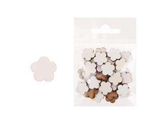 Dekoracja drewniana 36szt Kwiat mały. Wydawca: CRESCO. Multiszop.pl Opakowanie Dekoracja drewniana 36szt Kwiat mały