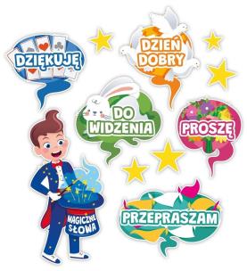 Dekoracja klasowe - Magiczne słowa. Wydawca: LearnHow. Multiszop.pl Opakowanie Dekoracja klasowe - Magiczne słowa