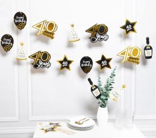 Opakowanie Dekoracja urodzinowa 40