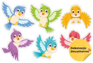 Dekoracja wiosenna - Ptaszki 6el. Wydawca: LearnHow. Multiszop.pl Opakowanie Dekoracja wiosenna - Ptaszki 6el