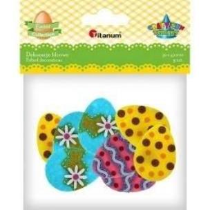 Opakowanie Dekoracje filcowe 3D pisanki 30x40mm 9szt