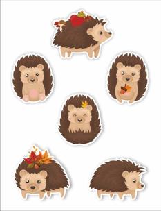 Opakowanie Dekoracje jesienne - Jeżyk 6szt