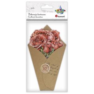 Opakowanie Dekoracje kartonowe Flower Letter róże 9szt
