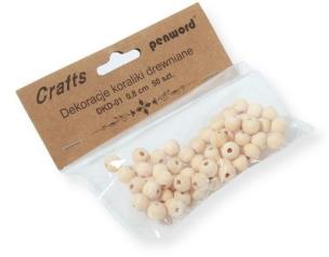 Opakowanie Dekoracje koraliki drewniane 8mm 50szt