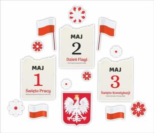 Opakowanie Dekoracje okienne - 1-3 maja 15szt