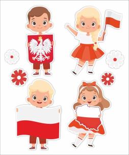 Dekoracje okienne dwustr. - Patriotyczne.. 02 8szt. Wydawca: LearnHow. Multiszop.pl Opakowanie Dekoracje okienne dwustr. - Patriotyczne.. 02 8szt