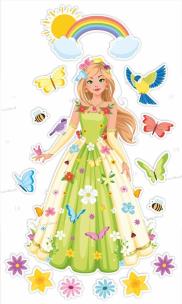 Opakowanie Dekoracje okienne dwustronne - Duża Pani Wiosna