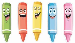 Dekoracje okienne dwustronne - Kredki 01 5szt. Wydawca: LearnHow. Multiszop.pl Opakowanie Dekoracje okienne dwustronne - Kredki 01 5szt