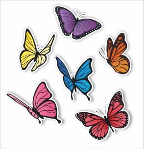 Dekoracje okienne dwustronne - Motyle 02 6szt. Wydawca: LearnHow. Multiszop.pl Opakowanie Dekoracje okienne dwustronne - Motyle 02 6szt