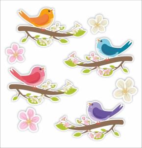 Dekoracje okienne dwustronne - Ptaszki na.. 8szt. Wydawca: LearnHow. Multiszop.pl Opakowanie Dekoracje okienne dwustronne - Ptaszki na.. 8szt