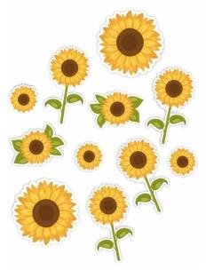 Dekoracje okienne dwustronne - Słoneczniki 01 11sz. Wydawca: LearnHow. Multiszop.pl Opakowanie Dekoracje okienne dwustronne - Słoneczniki 01 11sz