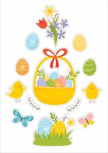 Opakowanie Dekoracje okienne dwustronne wielkanocne 13szt