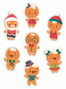 Opakowanie Dekoracje okienne świąteczne - Piernikowe... 7szt