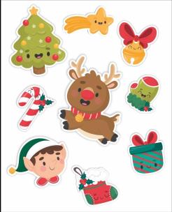 Opakowanie Dekoracje okienne świąteczne - Świąteczne... 9szt