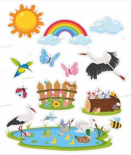 Opakowanie Dekoracje okienne wiosenne - Krajobraz 13el