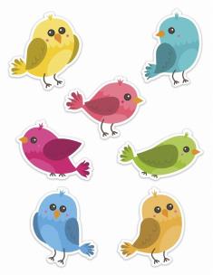 Dekoracje okienne wiosenne - Ptaszki 01 7szt. Wydawca: LearnHow. Multiszop.pl Opakowanie Dekoracje okienne wiosenne - Ptaszki 01 7szt