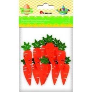 Opakowanie Dekoracje samoprzylepne marchewki 17x45mm 12szt