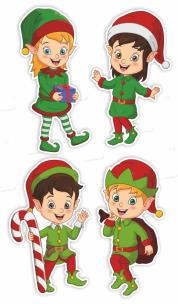 Opakowanie Dekoracje zimowe - Elfy 4el