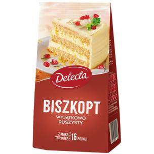 Opakowanie Delecta ciasto Biszkopt 380 g