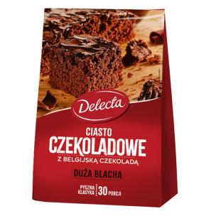 Opakowanie Delecta Ciasto Duża Blacha czekoladowe 670 g