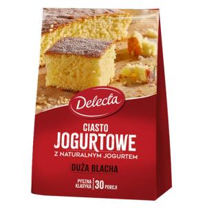 Opakowanie Delecta Ciasto Duża Blacha jogurtowe 640 g