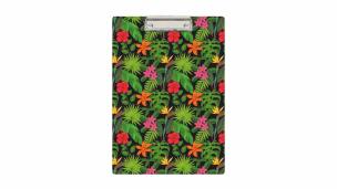 Deska A4 z klipem nadruk Flowers. Wydawca: biurfol. Multiszop.pl Opakowanie Deska A4 z klipem nadruk Flowers