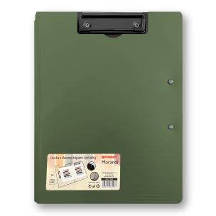Deska z dwoma klipami i okładką A4/A3 zielona. Wydawca: Penmate. Multiszop.pl Opakowanie Deska z dwoma klipami i okładką A4/A3 zielona