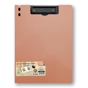 Deska z klipem i okładką A4 Morandi różowa. Wydawca: Penmate. Multiszop.pl Opakowanie Deska z klipem i okładką A4 Morandi różowa