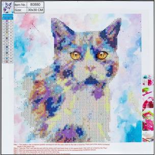 Diamentowa mozaika 5D - Cat 30x30 80880. Wydawca: Centrum. Multiszop.pl Opakowanie Diamentowa mozaika 5D - Cat 30x30 80880