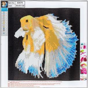 Diamentowa mozaika 5D - Fish 30x30 80876. Wydawca: Centrum. Multiszop.pl Opakowanie Diamentowa mozaika 5D - Fish 30x30 80876