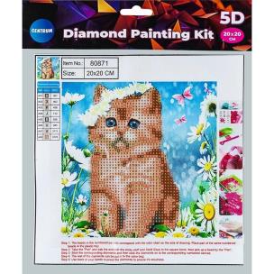 Diamentowa mozaika 5D - Kitty 20x20 80871. Wydawca: Centrum. Multiszop.pl Opakowanie Diamentowa mozaika 5D - Kitty 20x20 80871