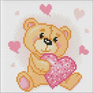 Opakowanie Diamentowa mozaika bez ramy - Mały niedźwiedź Kids