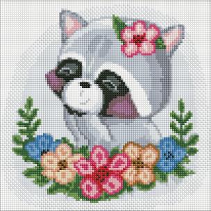 Opakowanie Diamentowa mozaika bez ramy - Szop kwiatowy 30x30