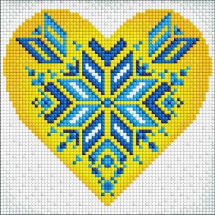 Opakowanie Diamentowa mozaika bez ramy - Ukraina w sercu