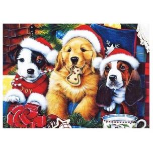 DIAMENTOWA MOZAIKA  BN PSY W MIKOŁAJKOWYM NASTROJU NO-1006964. Wydawca: Norimpex. Multiszop.pl Opakowanie DIAMENTOWA MOZAIKA  BN PSY W MIKOŁAJKOWYM NASTROJU NO-1006964